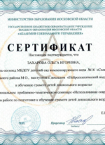 сертификат - участие в семинаре