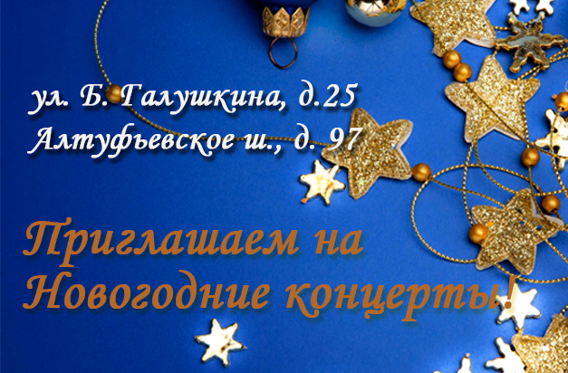 Приглашаем на Новогодние концерты!