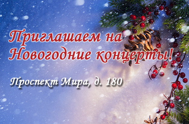 Приглашаем на Новогодние концерты!