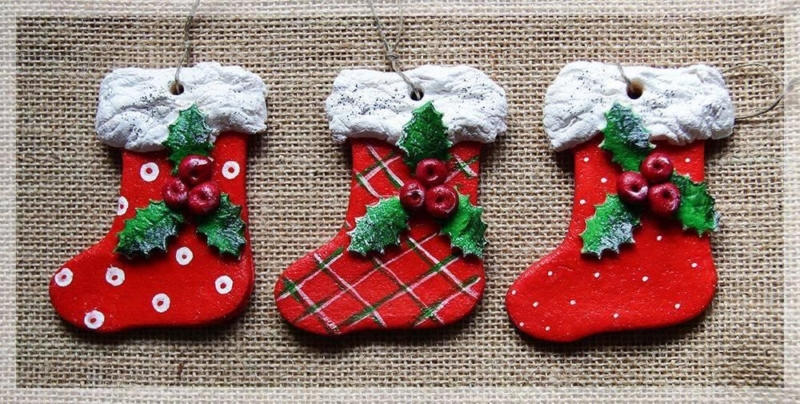 новогодние поделки из керамики