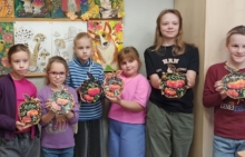 дети - роспись по дереву